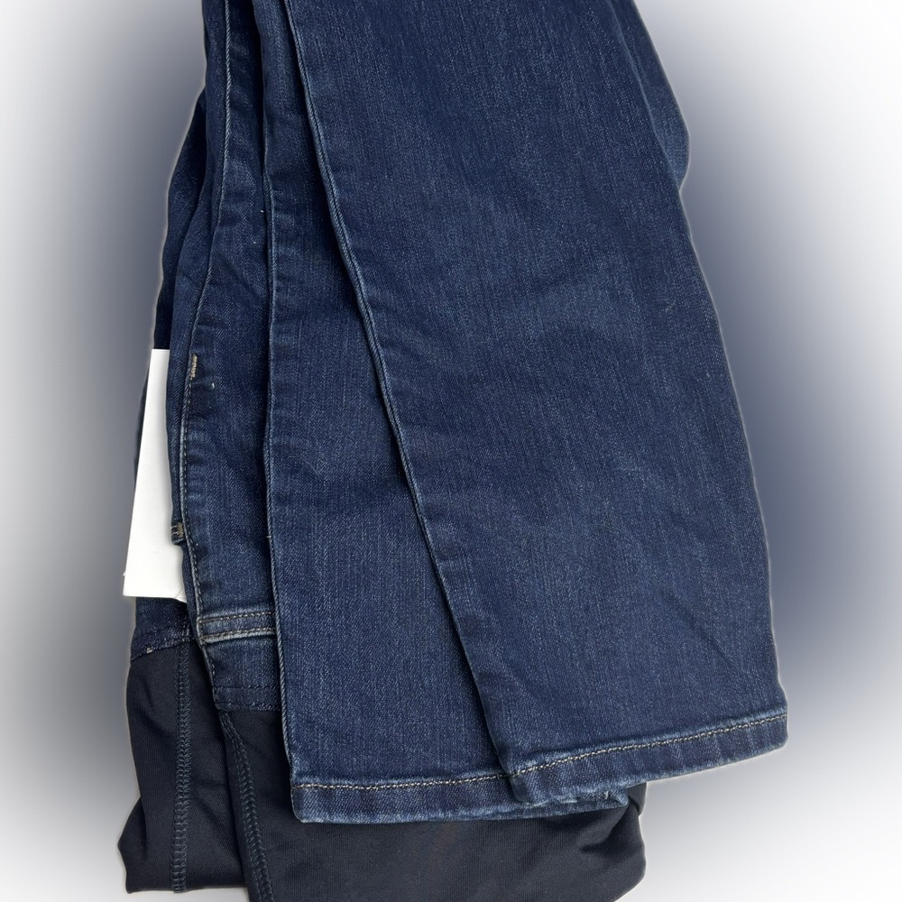 Ingrid & Isabel Deep Blue Jeggings Over the Belly Back Support Cat Whisker Fade - Picture 9 of 12